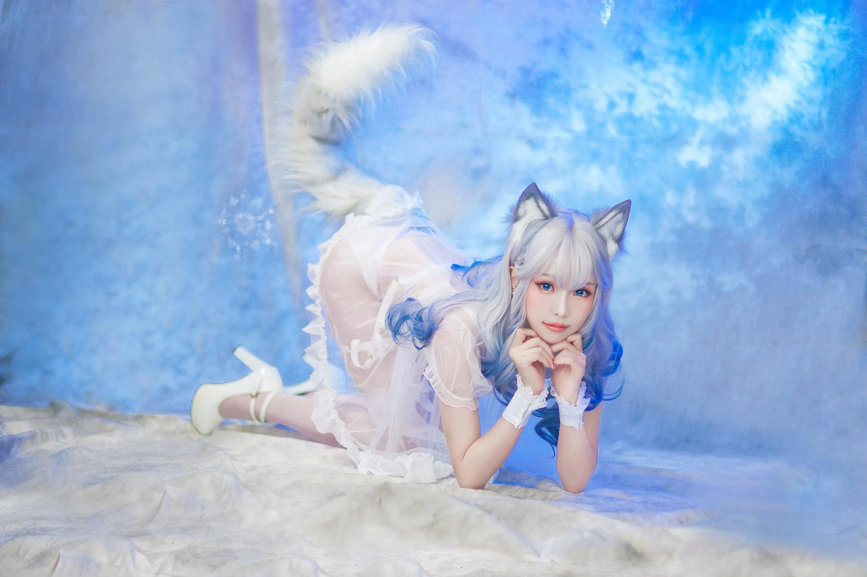 ElyEE子 – NO.43 猫耳白丝带 [48P]插图6